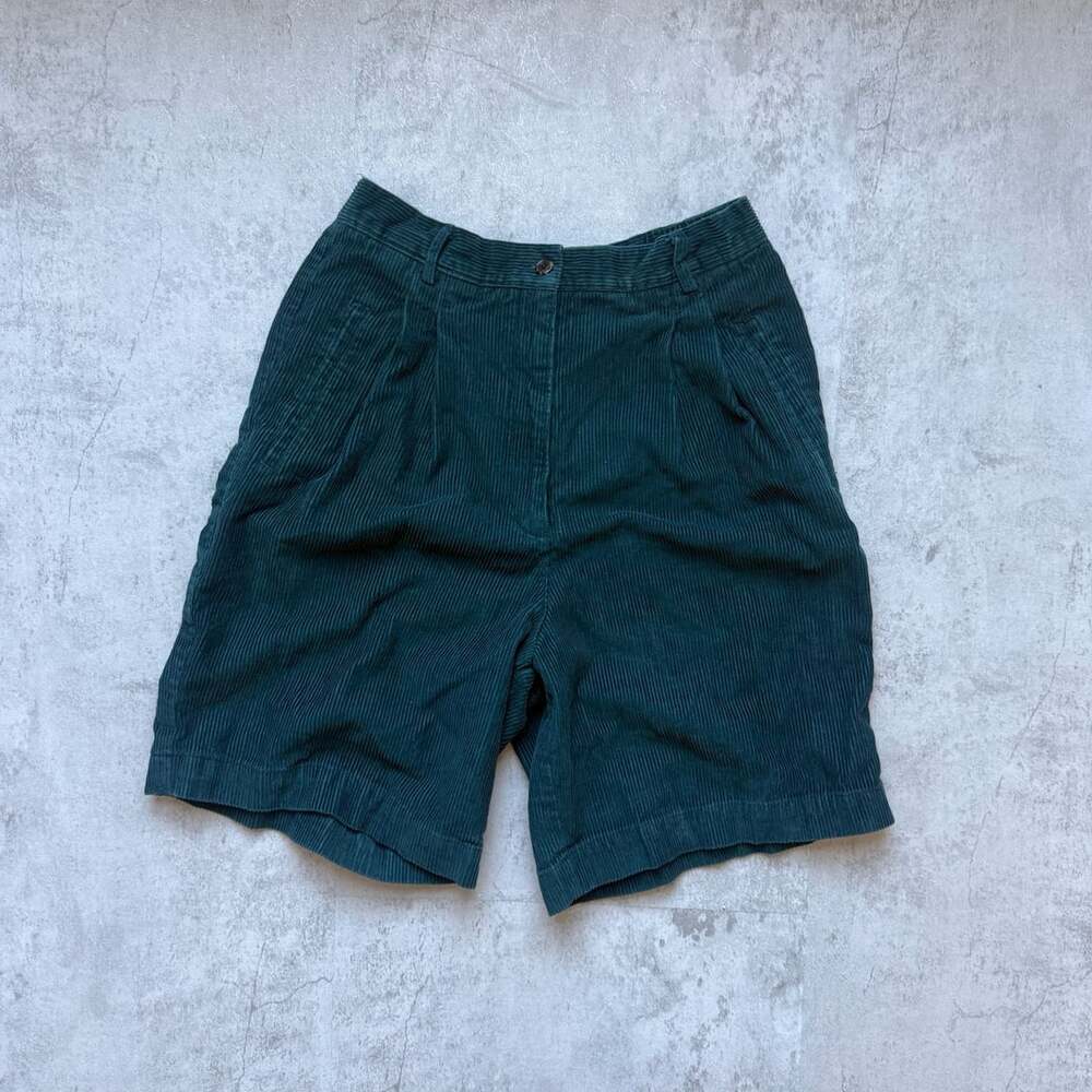 Vintage Bugle Boy Corduroy Shorts Dark Green